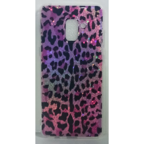 Funda De Tpu Com Deseno De Leopardo Rosa Samsung Galaxy A8 Plus