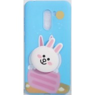 Capa Silicone Gel Com Desenho 3d Xiaomi Redmi Pocophone F1 Azul Coelho