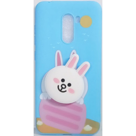 Capa De Silicone Com Boneco 3d Para Redmi Xiaomi Pocophone F1 Azul