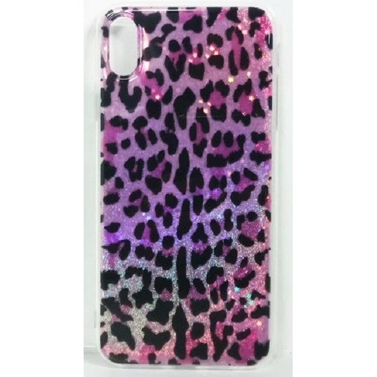 Cover Tpu With Pink Leopard Design For Iphone Xs Max (6.5)