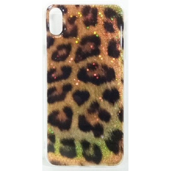 Capa De Tpu Com Desenho De Leopardo Para Iphone Xs (5.8)