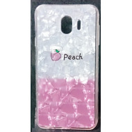 Capa Silicone Com Desenho Bling Glitter Samsung Galaxy J4 Pessego Desenho