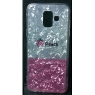 Capa Silicone Com Desenho Bling Glitter Samsung Galaxy A6 2018 Pessego Desenho