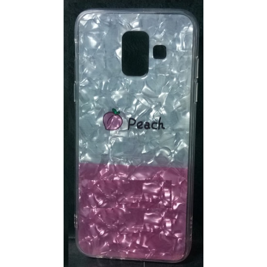 Capa Silicone Com Desenho Bling Glitter Samsung Galaxy A6 2018 Pessego Desenho