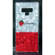 Capa Silicone Com Desenho Bling Glitter Samsung Galaxy Note 9 Morango Desenho