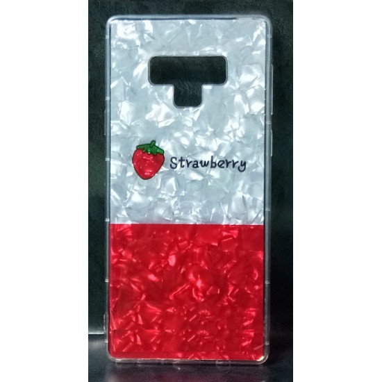 Capa Silicone Com Desenho Bling Glitter Samsung Galaxy Note 9 Morango Desenho