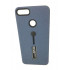 Cover Kickstand Matte With Finger Strap Huawei Y9 2018 Blue