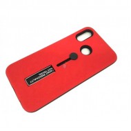 Capa Silicone Dura Kickstand Com Alça De Dedo Xiaomi Redmi Note 5 Pro Vermelho