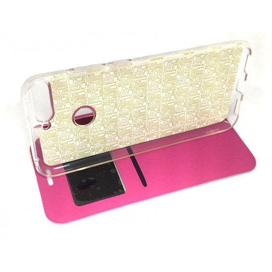 Flip Cover With Candy Huawei Y6 2018 Pink