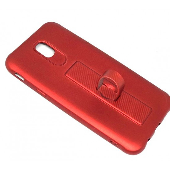 Silicone Case Motomo With Finger Ring For Samsung Galaxy J7 2017 J730 Red