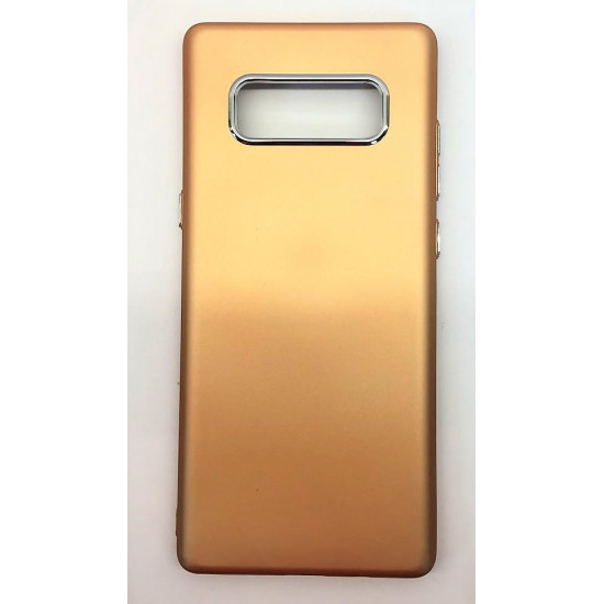 Smart Case Traseira Com Aluminio Samsung Galaxy Note 8 Dourado