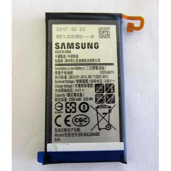 Samsung Galaxy A3 2017/A320/EB-BA320ABE 2350mAh 3.85V 9.05Wh Battery