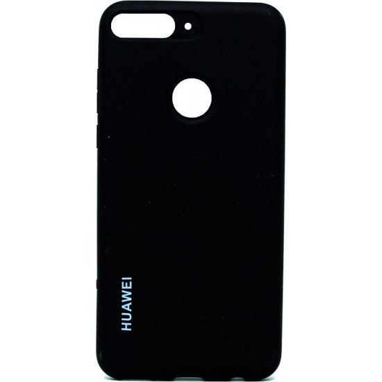 Capa Silicone Dura Huawei Y7 2018 Preto