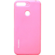 Capa Silicone Dura Huawei Y6 2018 Rosa