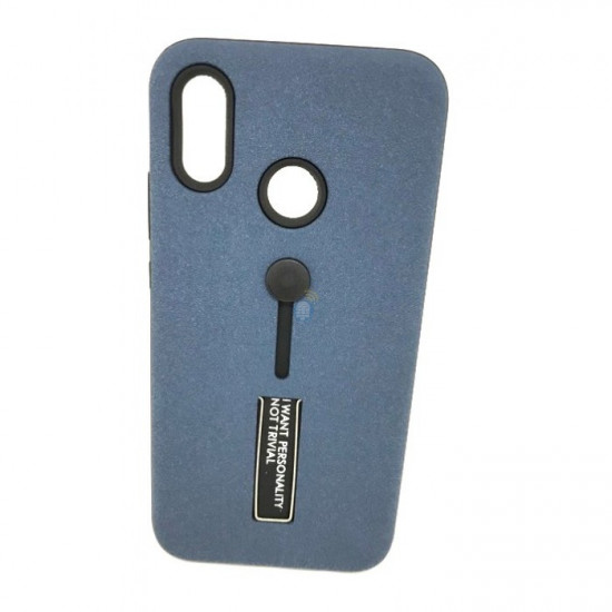 Cover Kickstand Matte With Finger Strap Xiaomi Redmi Note 5 Pro Blue