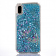 Capa Silicone Gel Liquido Glitter Huawei P20 Pro Azul