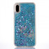 Capa Silicone Gel Liquido Glitter Huawei P20 Pro Azul