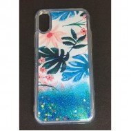 Capa Silicone Gel Liquido Glitter Huawei P20 Azul