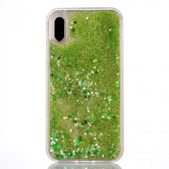 Cover Gel Liquid And Sparkel Huawei P20 Green