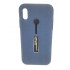 Cover Kickstand Matte With Finger Strap Apple Iphone X (5 .8) Blue