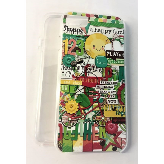 Capa Silicone Gel 360º Com Desenho Apple Iphone 7 Plus/8 Plus Transparente Design Jardim