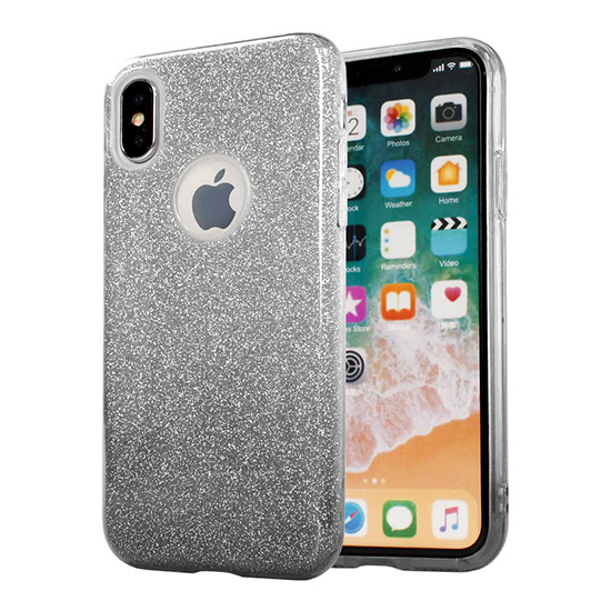 Capa Traseira Bling Apple Iphone X Negro