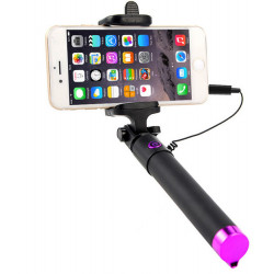 Selfie Stick Sanda Sd-1020 Com Fio Rosa