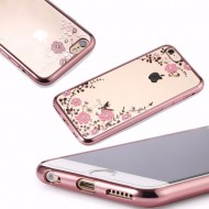 Capa Silicone Gel Com Desenho Flor Huawei P Smart Pro 2019 Rosa