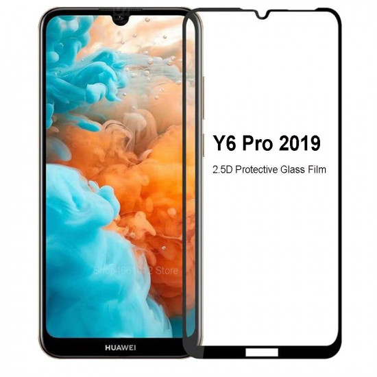 Protector De Vidrio 5d Huawei Y6 Pro 2019 Negro