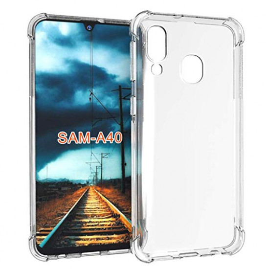 Capa Silicone Anti-Choque Samsung Galaxy A40 Transparente