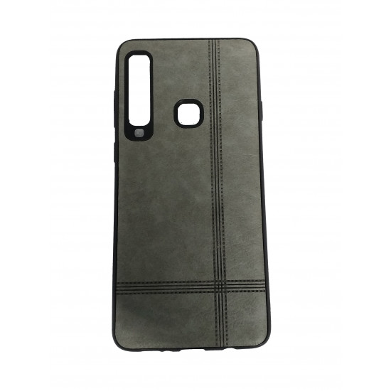 Capa De Couro Para Samsung Galaxy A9 2018  Gris