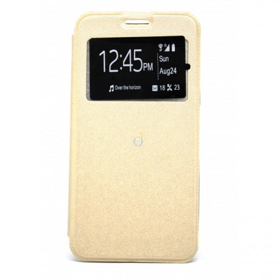 Capa Flip Cover Com Janela Candy Samsung Galaxy J7 2017 J730 Dourado