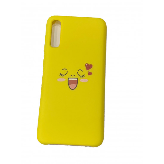 Capa De Silicio Con Diseño Para Samasung Galaxy A70 Amarillo