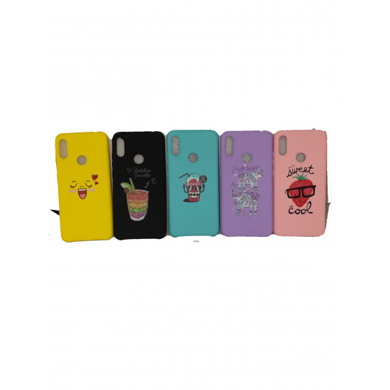 Capa Silicone Gel Com Desenho Samsung Galaxy A40 Roxo