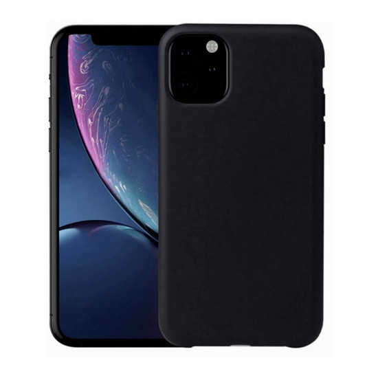 Apple Iphone 11 Pro Max Funda De Silicona Color De Esquina Flexible Negro