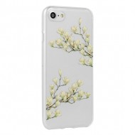 Huawei Y7 2019 Silicone Case Flower Design Magnolia