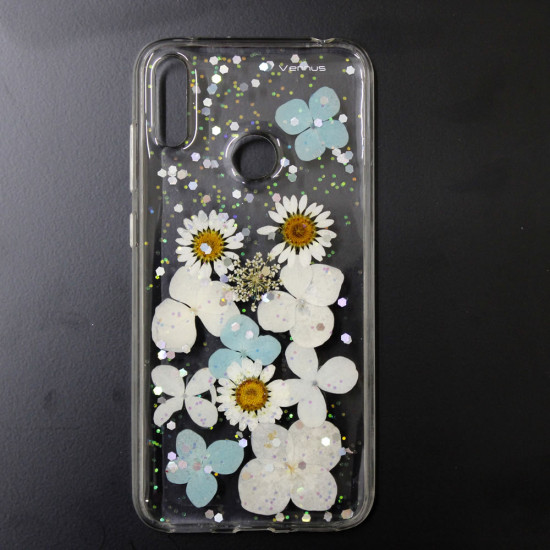 Huawei Y7 2019 Vennus Real Flower Silicone Case Camila