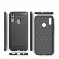 Capa Silicone Gel Carbon Huawei P Smart Pro 2019 Preto