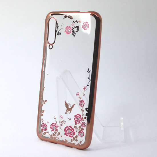 Capa Silicone Gel Com Desenho Flor Huawei P Smart Pro 2019 Rosa