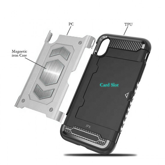 Carcasa Trasera Rígida Vennus Magnetic Armor Para Huawei P Smart 2019 Oro