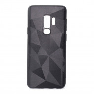 Silicone Prism Diamond Mat Case For Samsung Galaxy S9 Plus Black