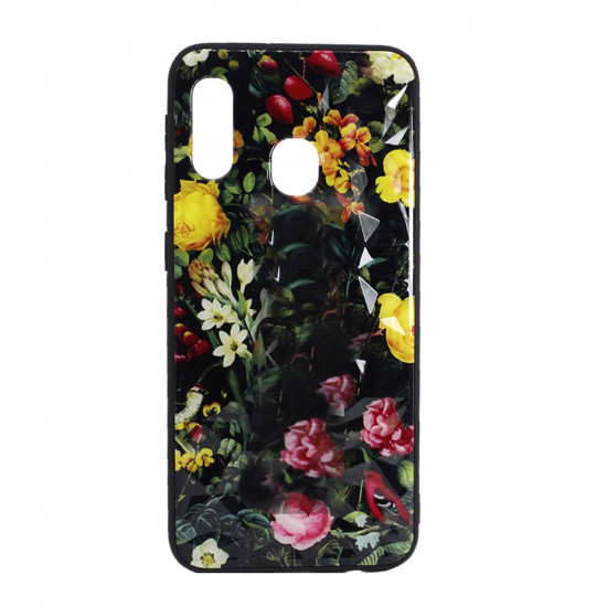 Capa Silicone Tpu Com Padrão Cristal Samsung Galaxy A20e Buquede Flores