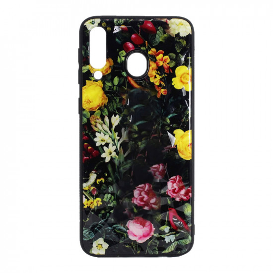 Capa Silicone Tpu Com Padrão Cristal Samsung Galaxy A40s Buque De Flores