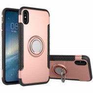 Capa Silicone Tpu Com Anel De Dedo Magnético Apple Iphone Xs Max Rosa