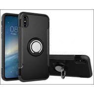 Capa Silicone Tpu Com Anel De Dedo Magnético Apple Xs Max Preto