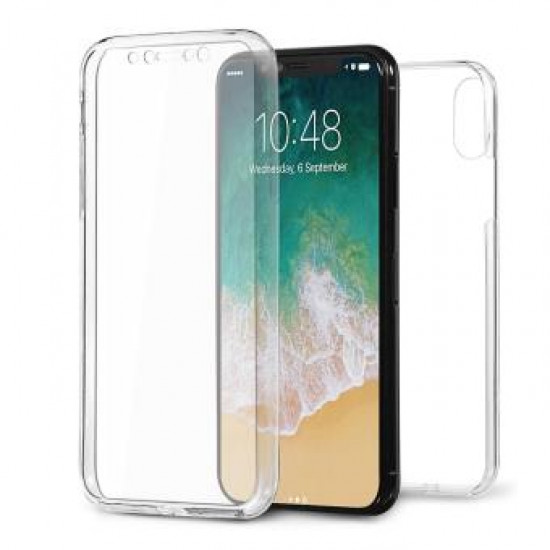 Capa Silicone Dura 360º Apple Iphone X Transparente