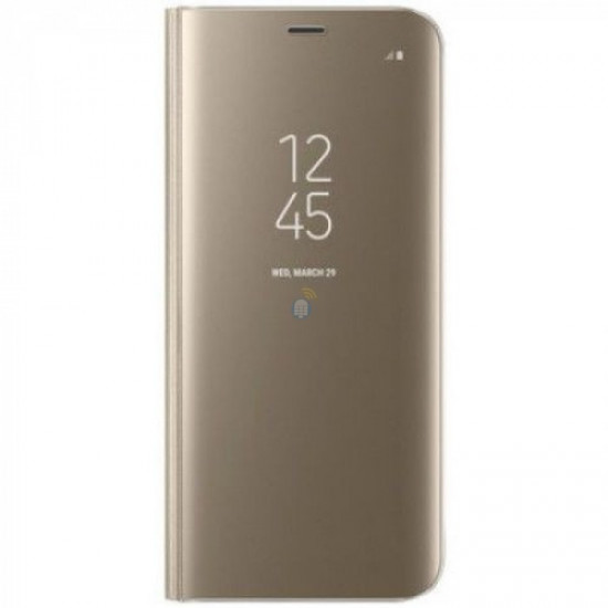 Capa Flip Cover Clear View Samsung Galaxy S10 Lite / A91 Dourado