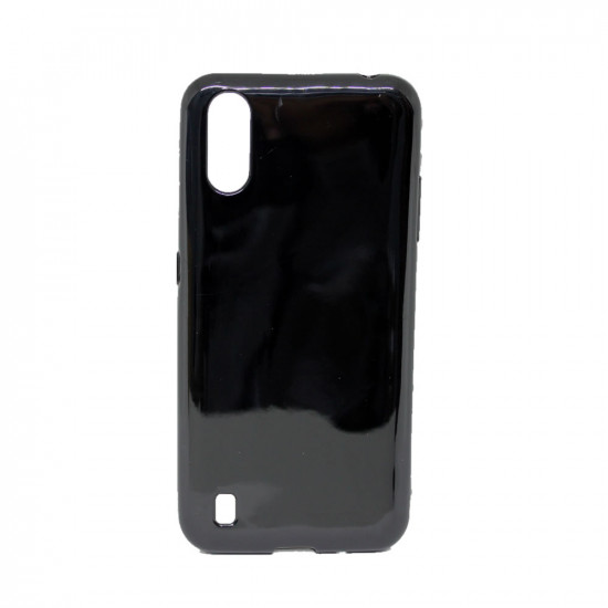 Capa Silicone Gel Samsung Galaxy A01 Negro Brilhante