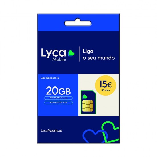 Tarjeta SIM Lyca Mobile 20GB 1000MIN/SMS