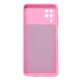 Funda De Gel De Silicona Samsung Galaxy A12 Rosa Con Protector De Cámara Y Ventana Deslizante